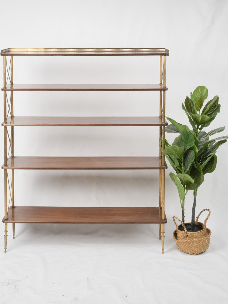 Gilded brass 5-shelf antique étagère