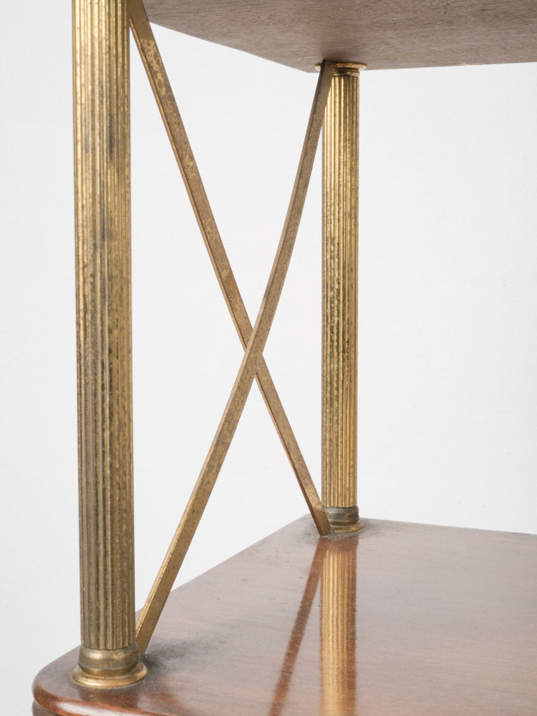 Timeless gilded brass French étagère