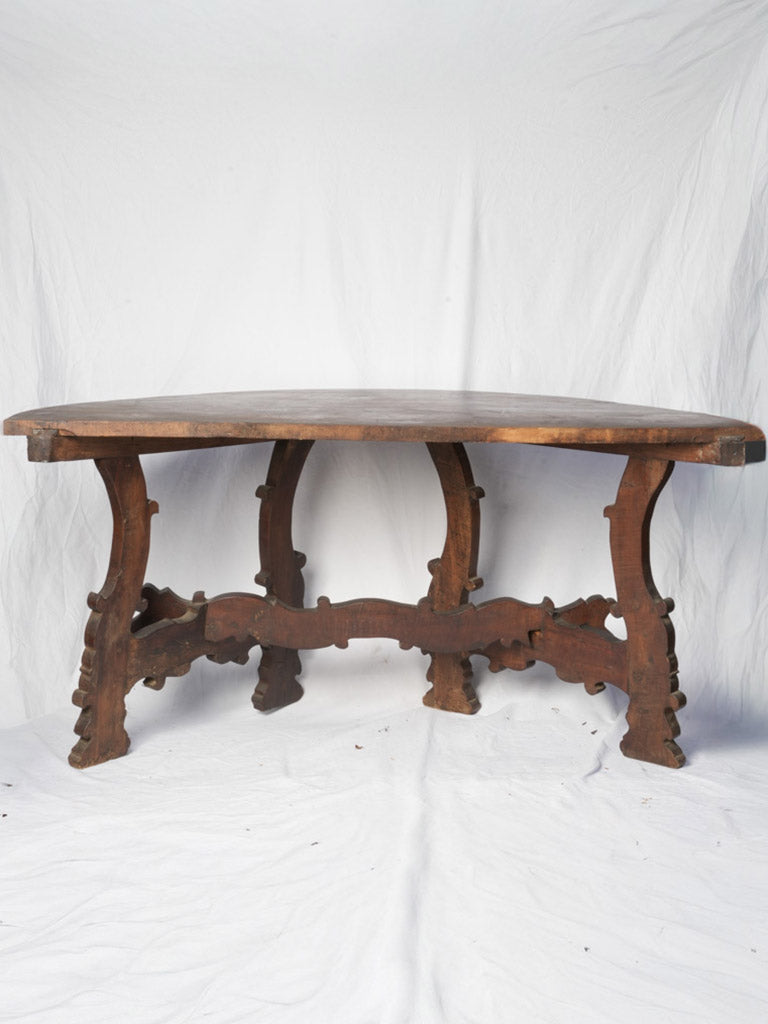 Dark tone walnut console table
