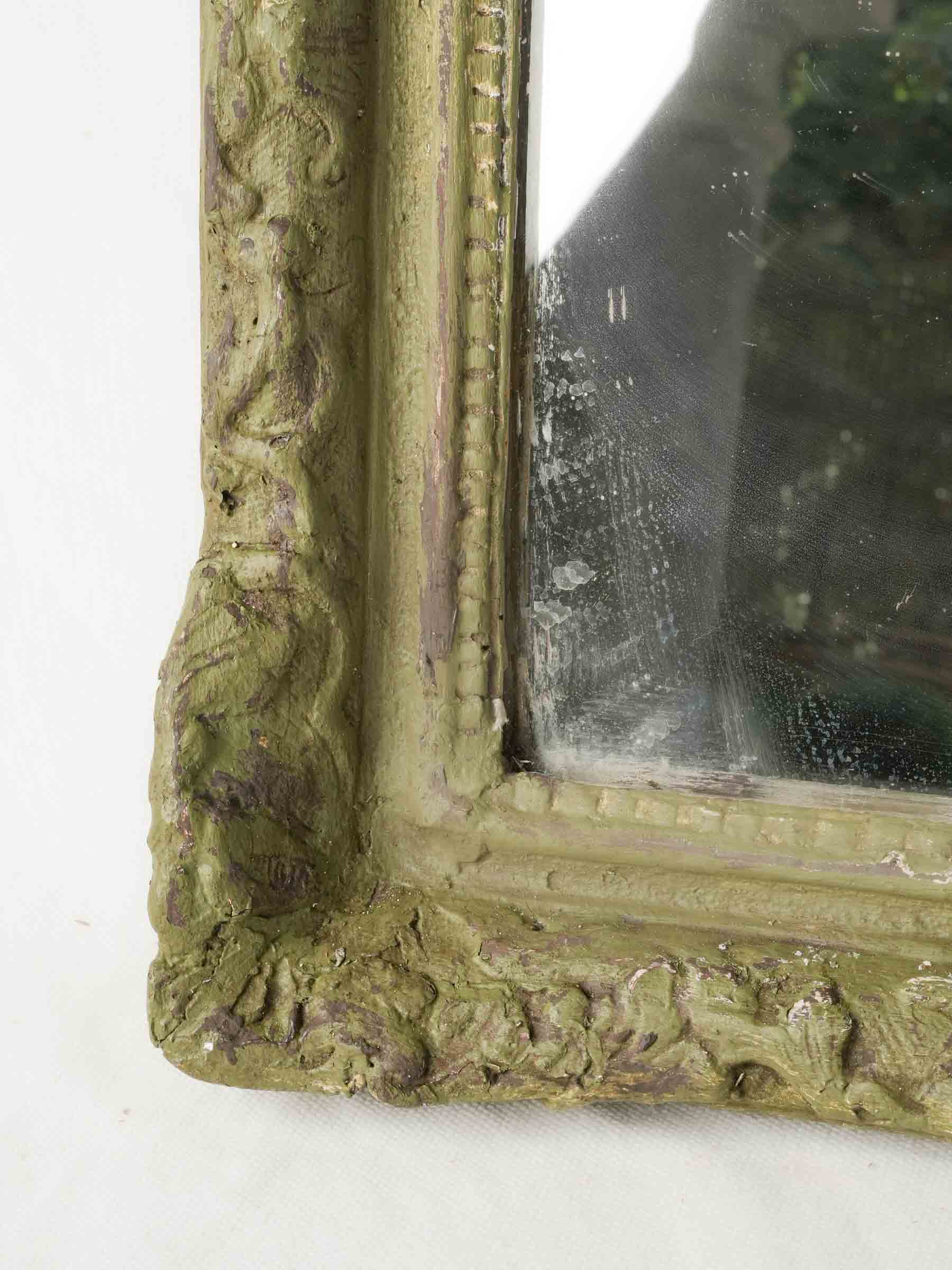 Weathered gilded period mirror.