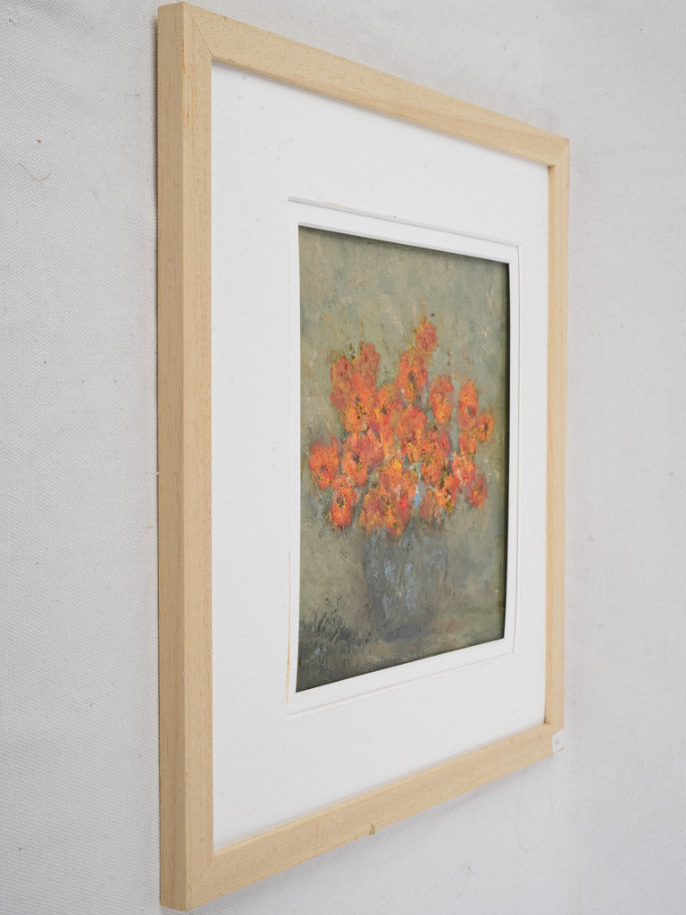 Contemporary Floral Painting By Karibou - Anemones - 15¾" x 15¾"
