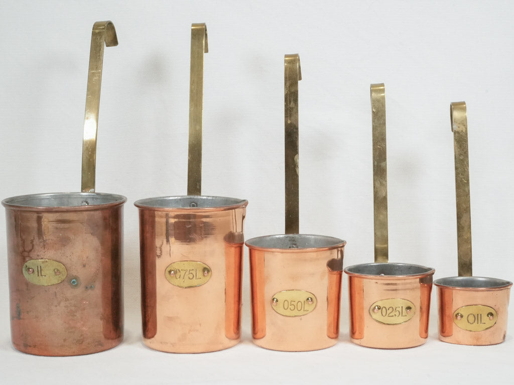 Antique Dark Patina Copper Containers