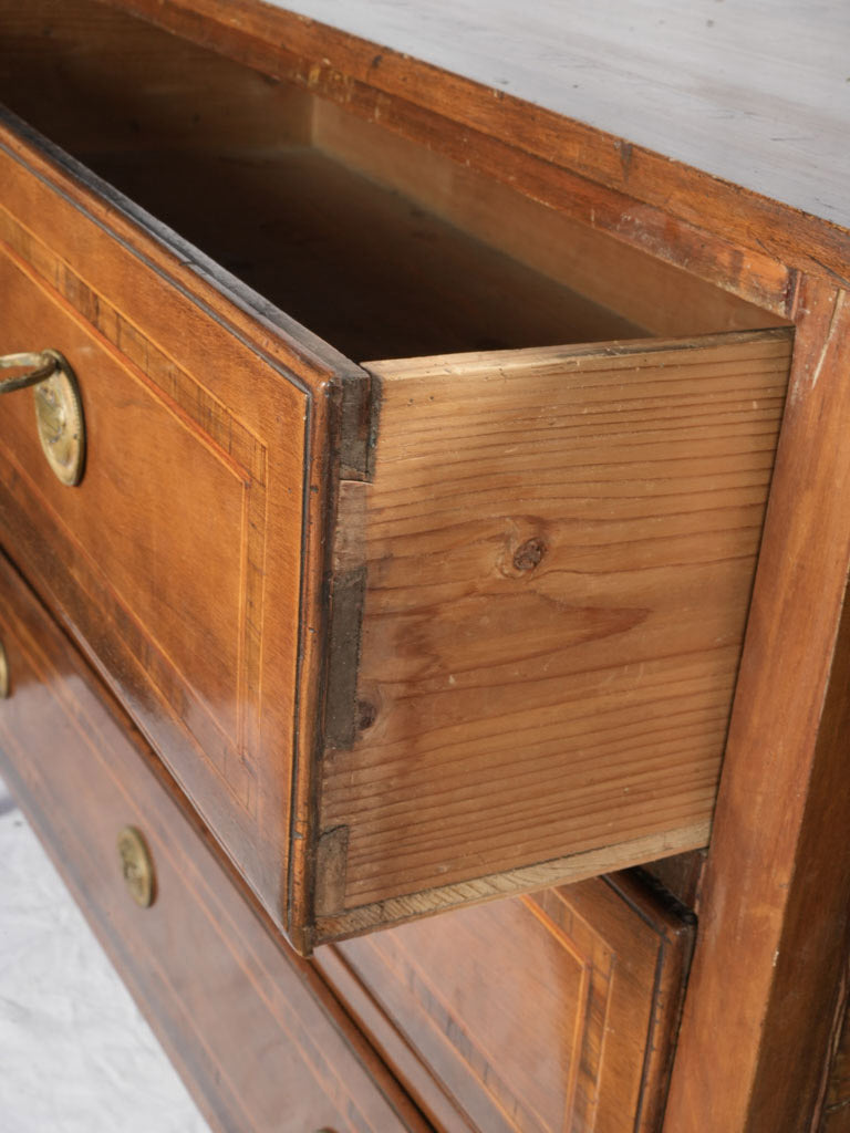 Elegant walnut bedroom commode