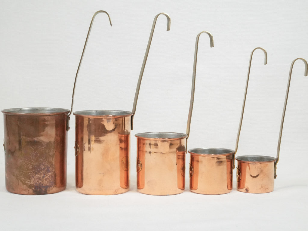 Timeless French Copper Measuring Vessels