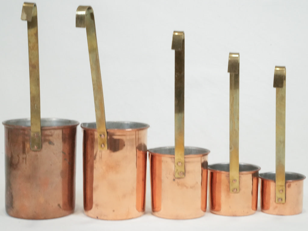 Charming Vintage Copper Liquid Measures