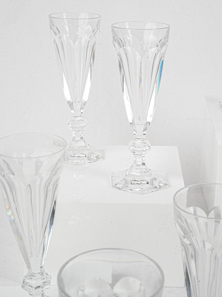 Elegant handcrafted French glassware set