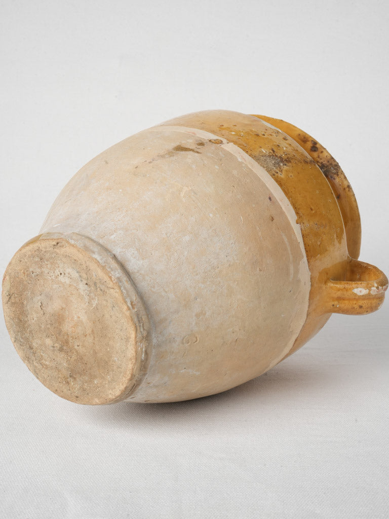 Authentic aged Castelnaudary ceramic pot