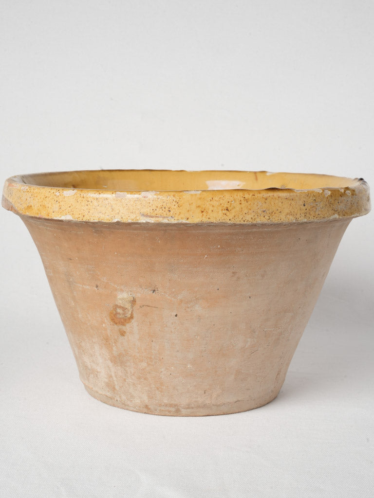 Rare ocher-glazed French tian bowl