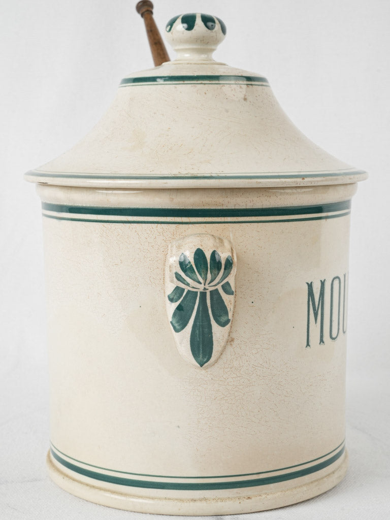 Original domed lid mustard crock