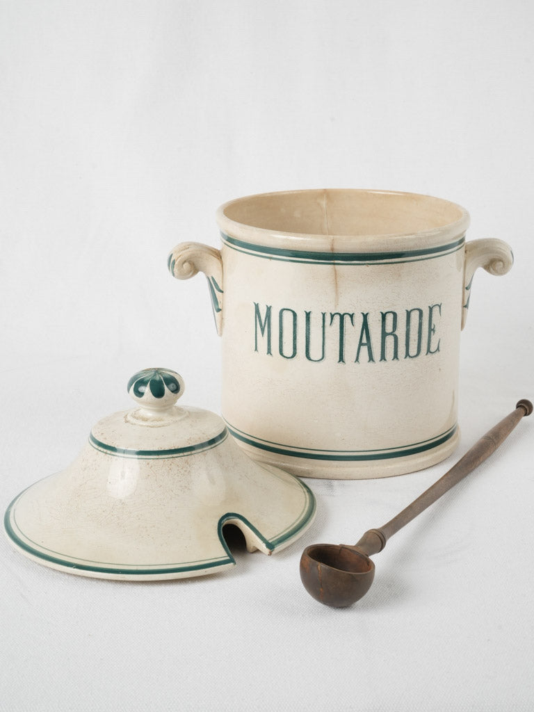 French earthenware utensil crock