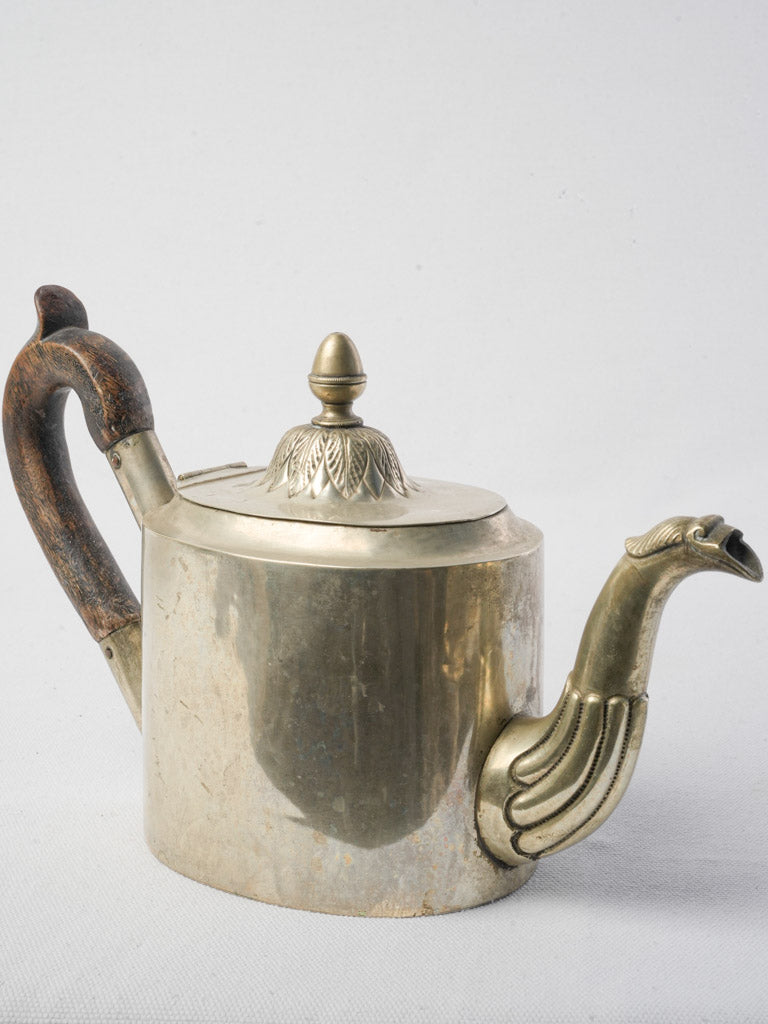 Elegant vintage silver-plated teapot