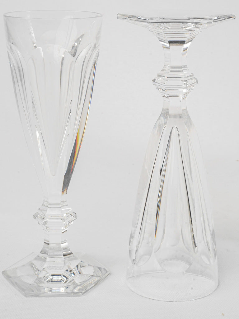 Sophisticated hexagonal footed goblets