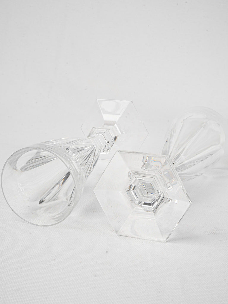 Celebrated sculptural crystal flutes