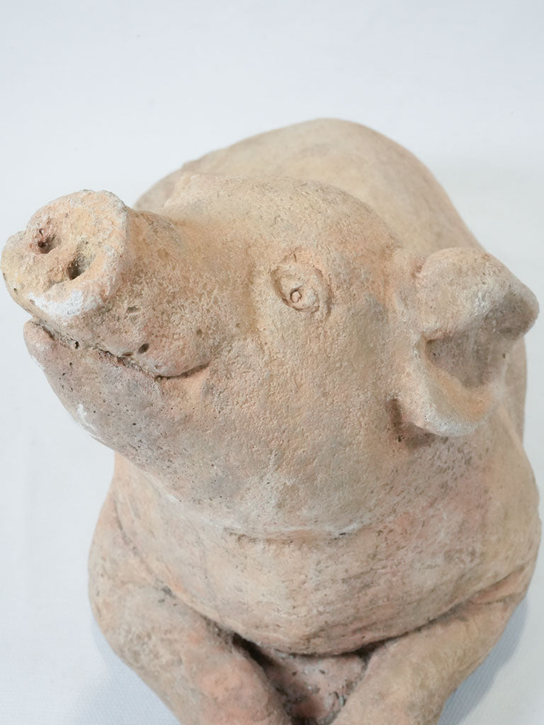 Antiqued French garden pig homeware