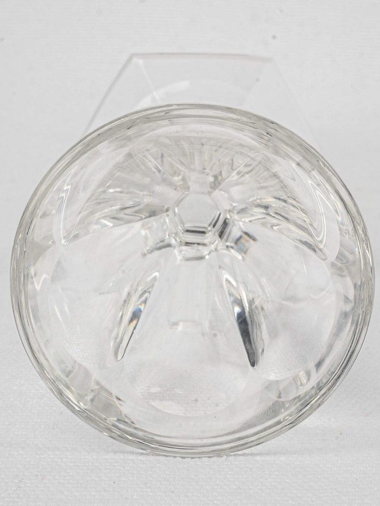 Faceted fine glass liqueur set