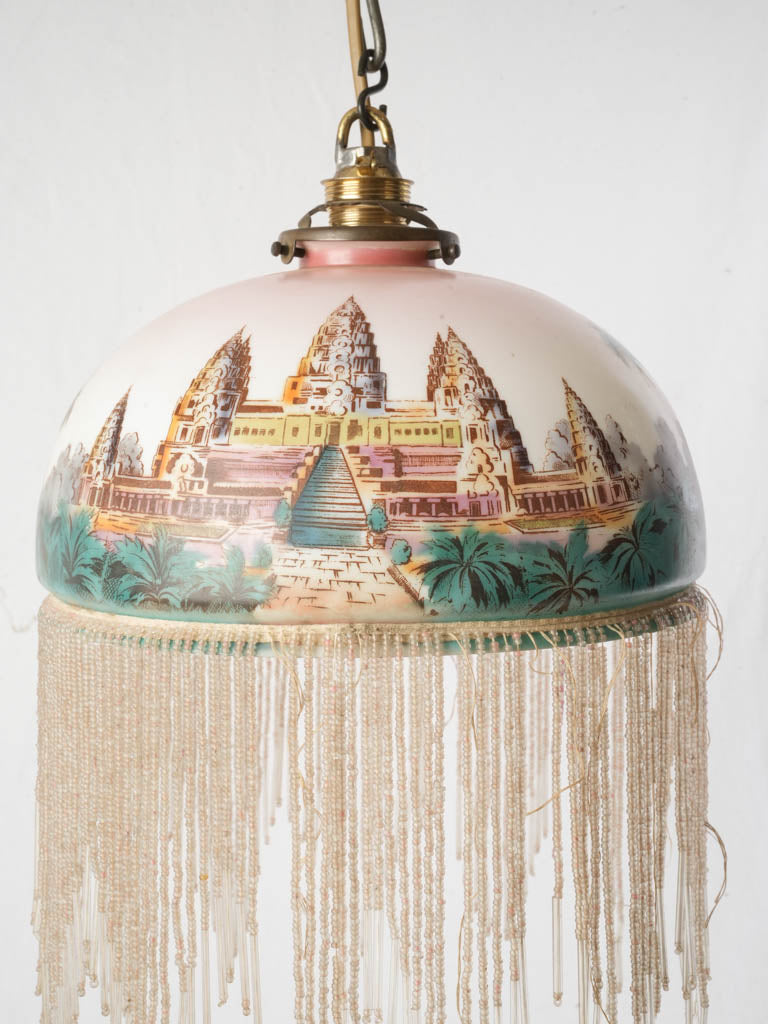 Hand-painted exotic temple light