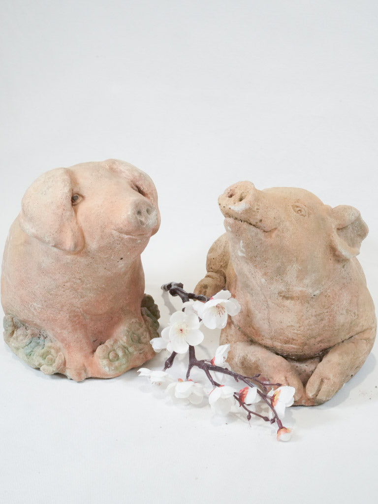 Elegant vintage pig homeware