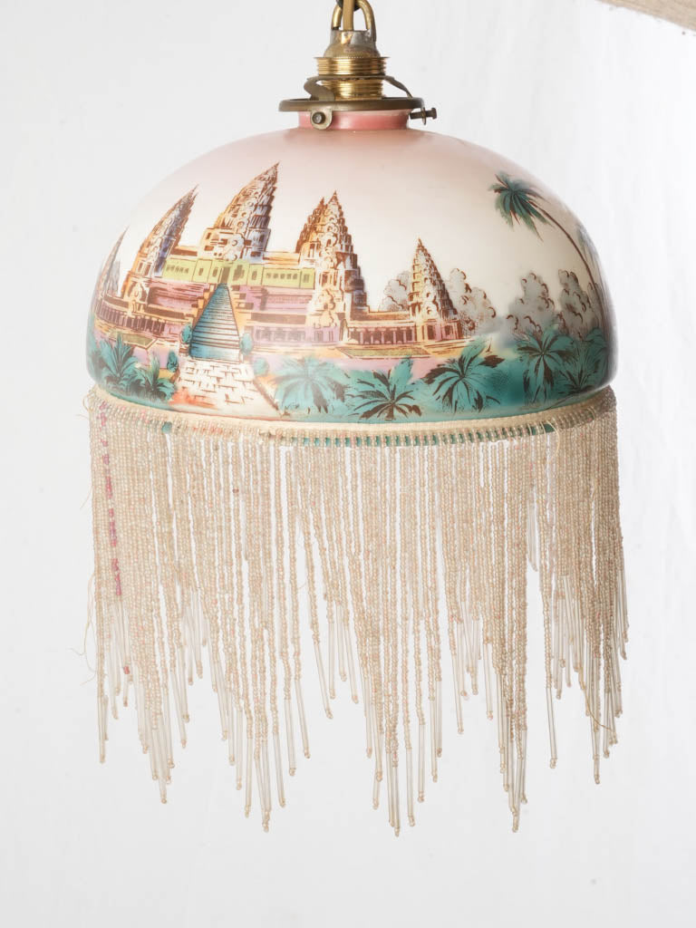 Gently domed glass pendant