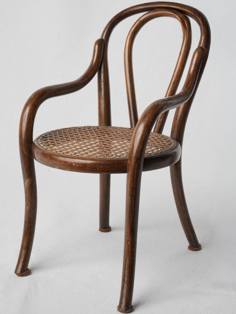 Early 20th Century Thonet Style Miniature Doll Armchair 13