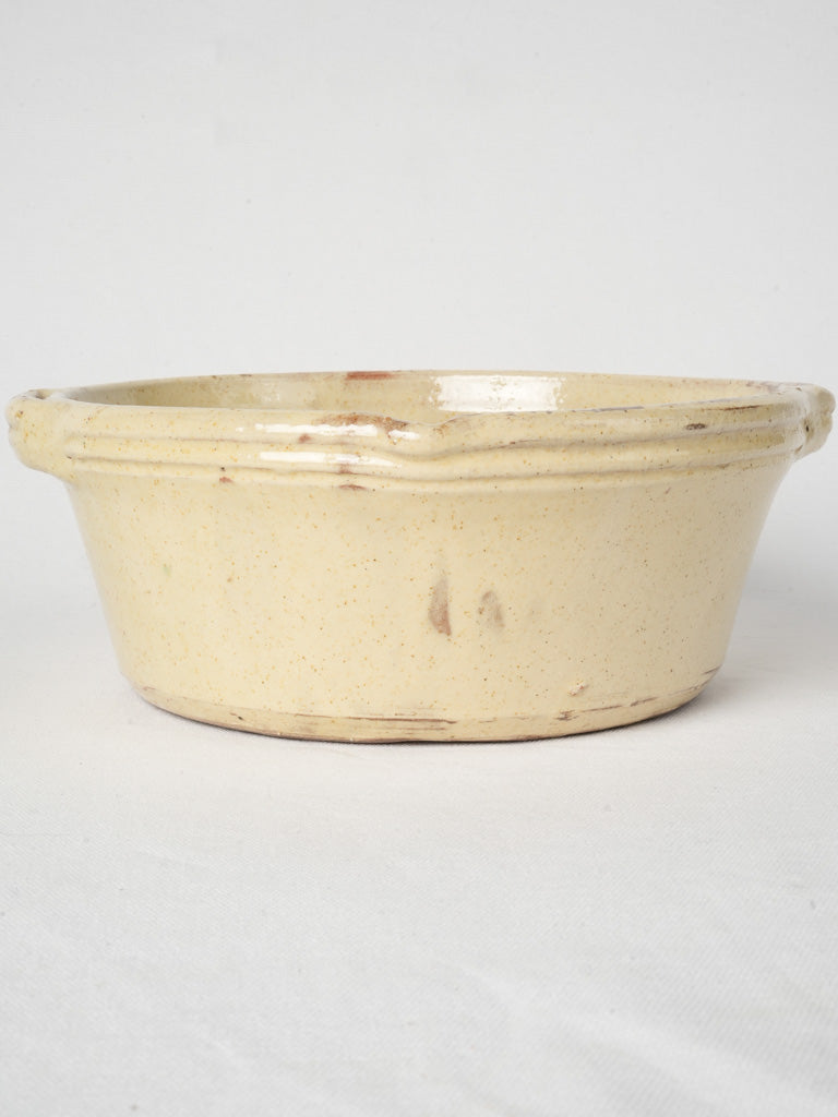 Antique rustic French pottery bowl