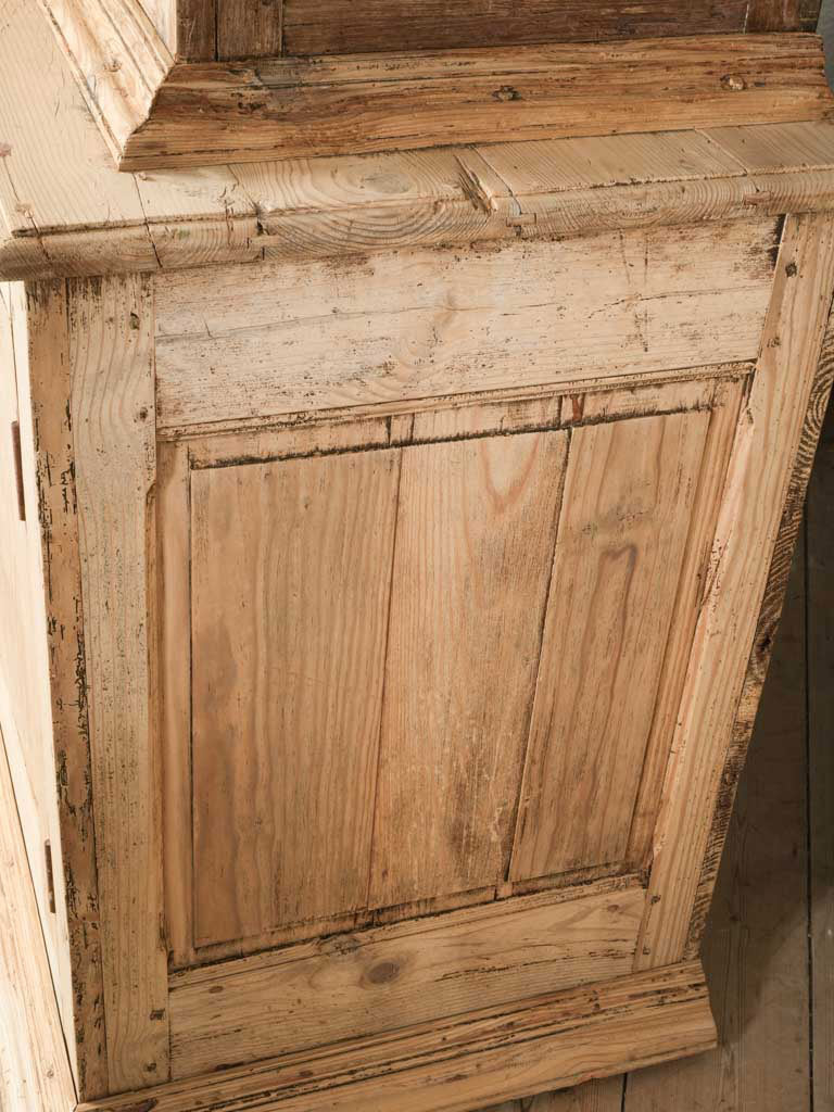 Historic scrubbed wood country cupboard