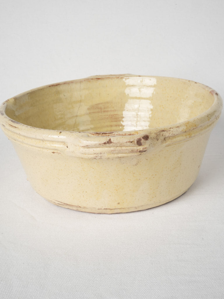 Rustic crafted French salad bowl