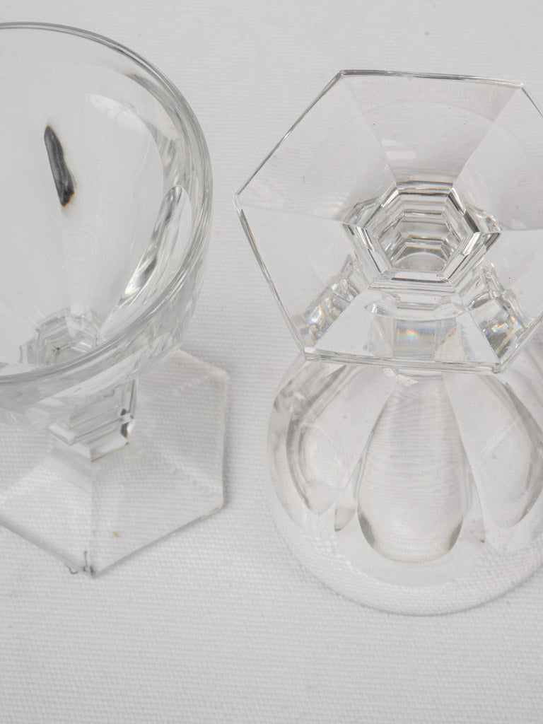 Set of Three Large Baccarat Harcourt Crystal Goblets - 5"