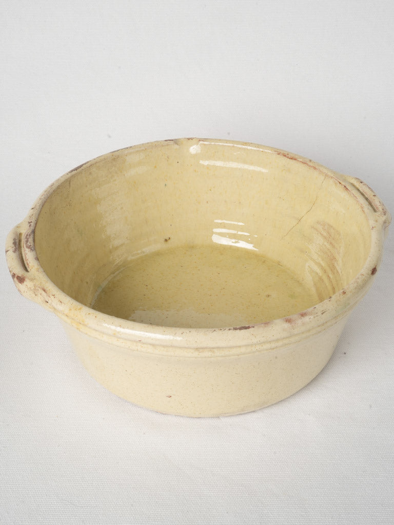 Aged functional ceramic fruit bowl