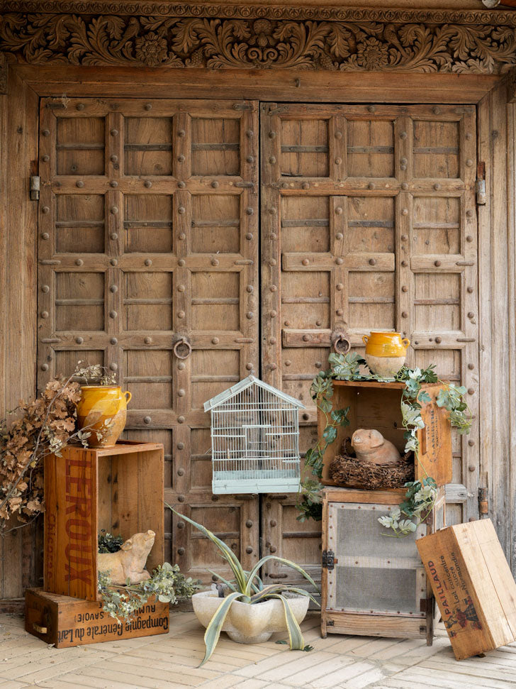 Tranquil concrete ornamental garden pig