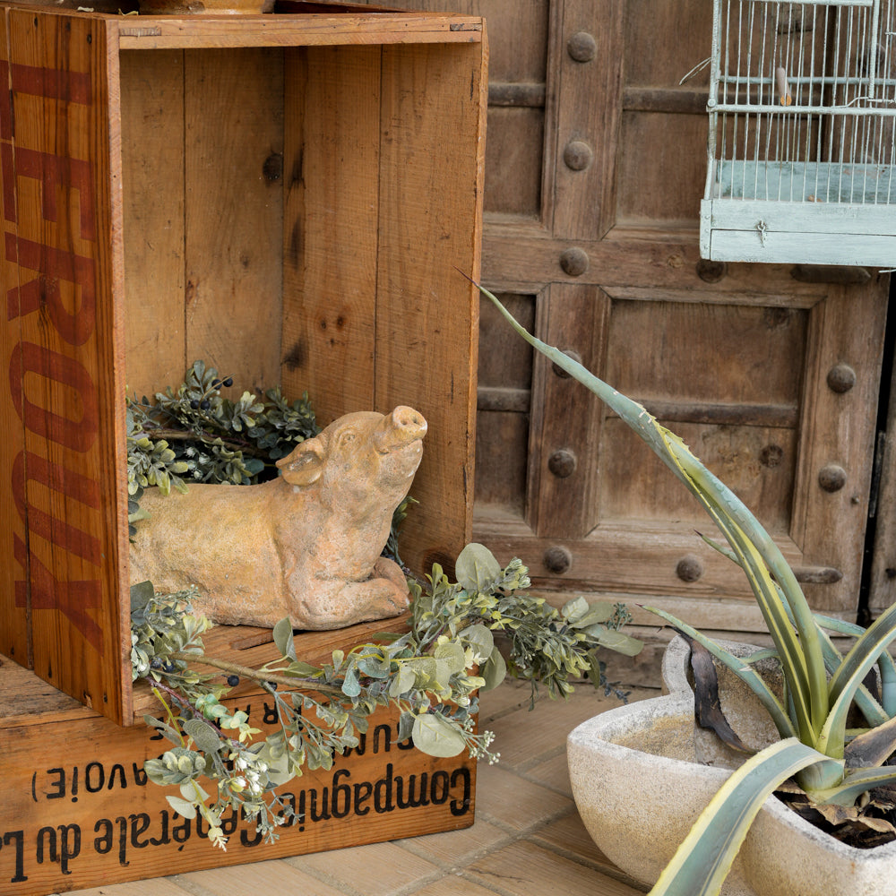 Adorable and meaningful sitting pig