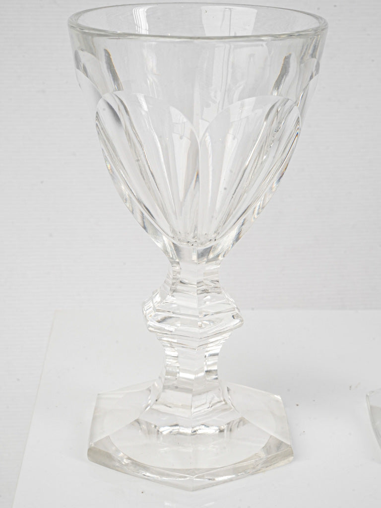 Set of Twelve Baccarat Harcourt Crystal Liqueur Glasses In Two Matching Sizes