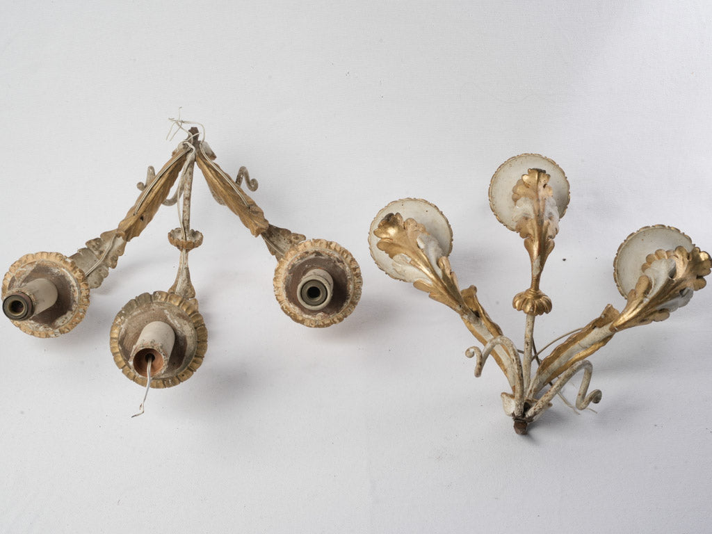 Weathered historically charming sconces