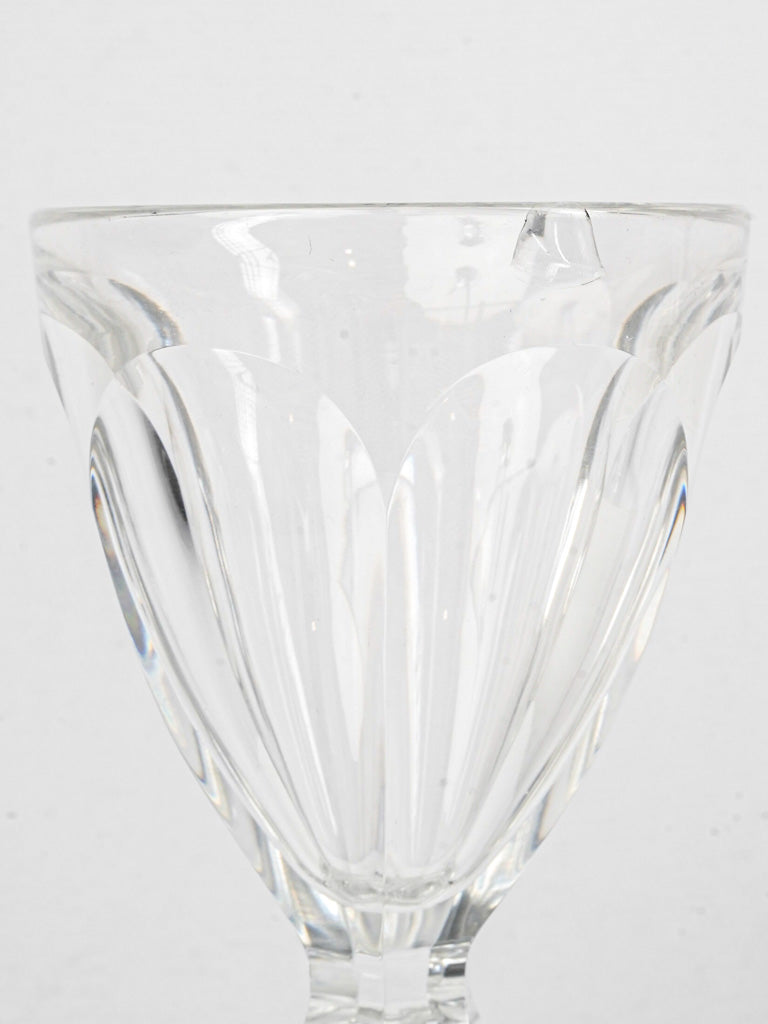 Set of Twelve Baccarat Harcourt Crystal Liqueur Glasses In Two Matching Sizes