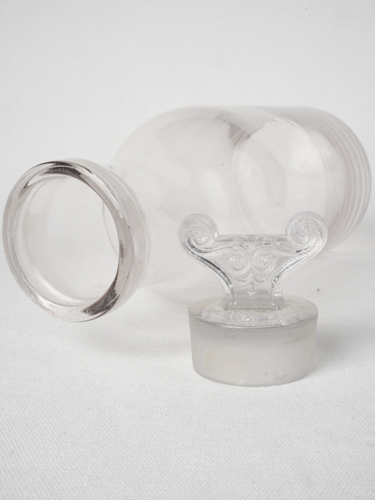 Subtle elegant French glassware jar