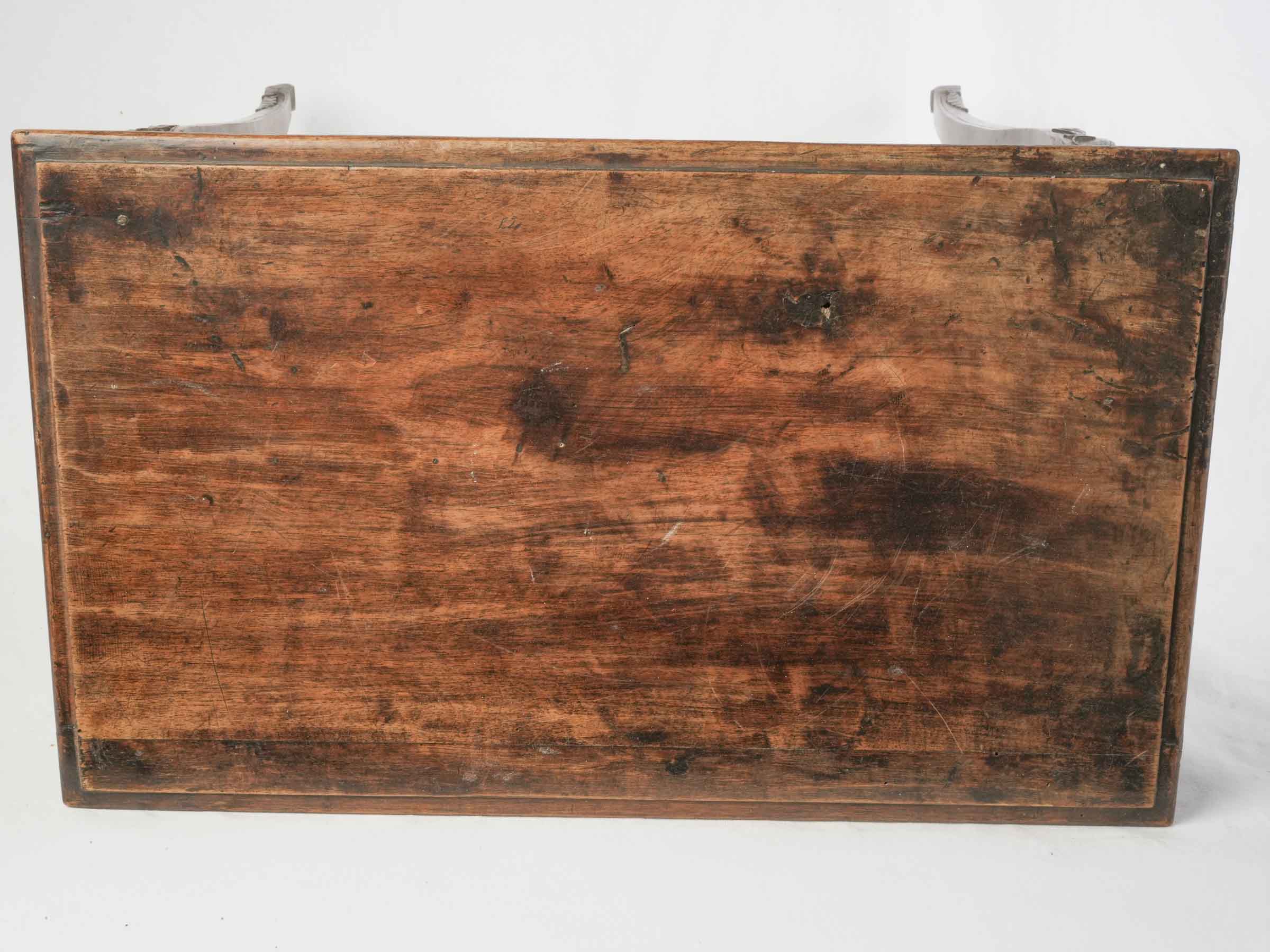 French Louis XV Carved Walnut Side Table w/ Drawer - 26"