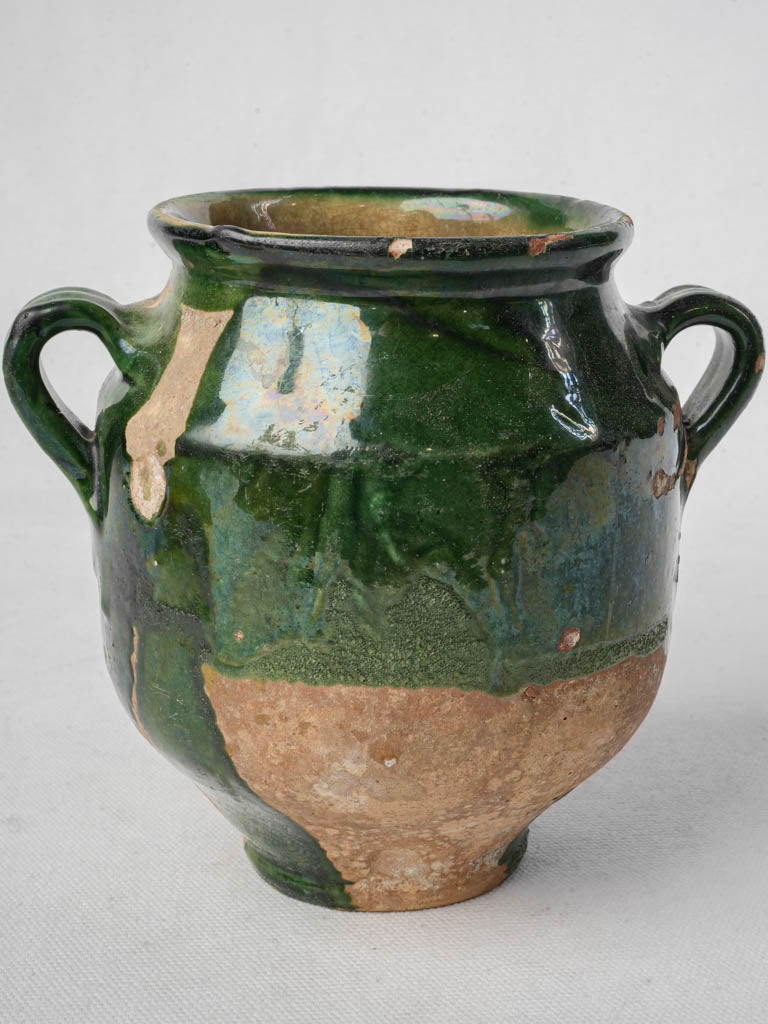 Glossy green vintage ceramic piece  