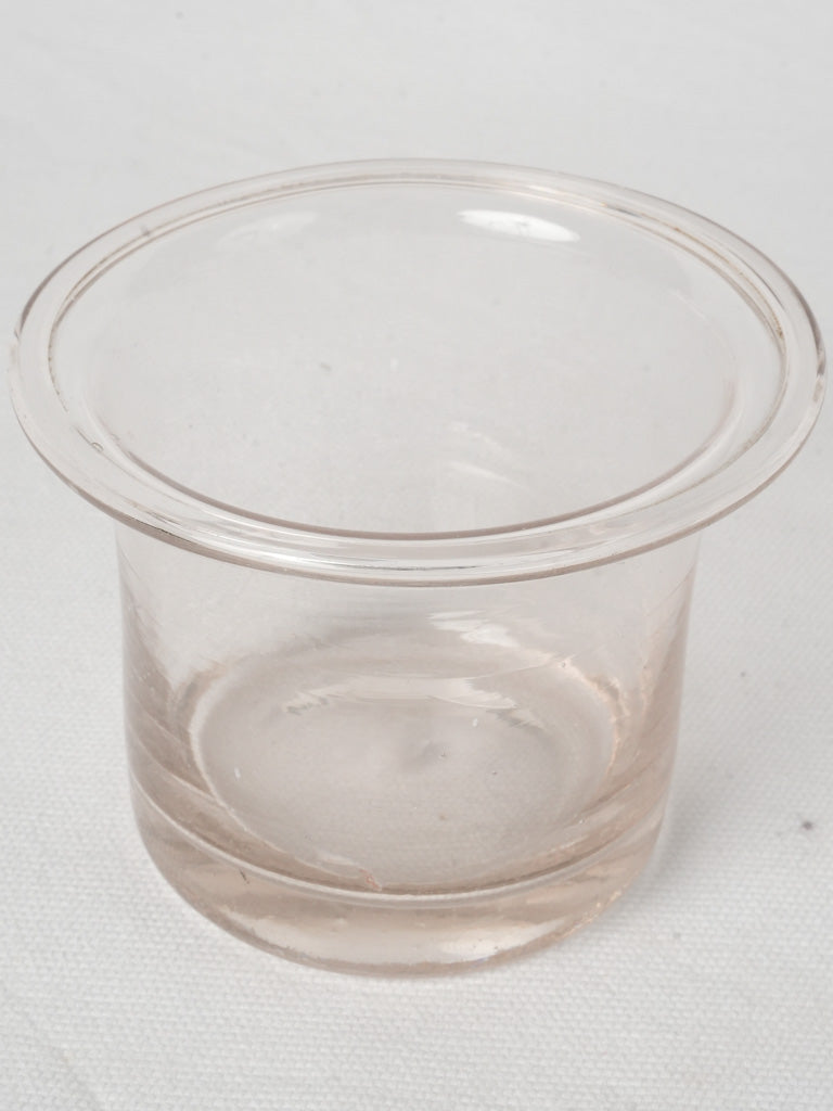 Elegant ribbed edge glass vessel