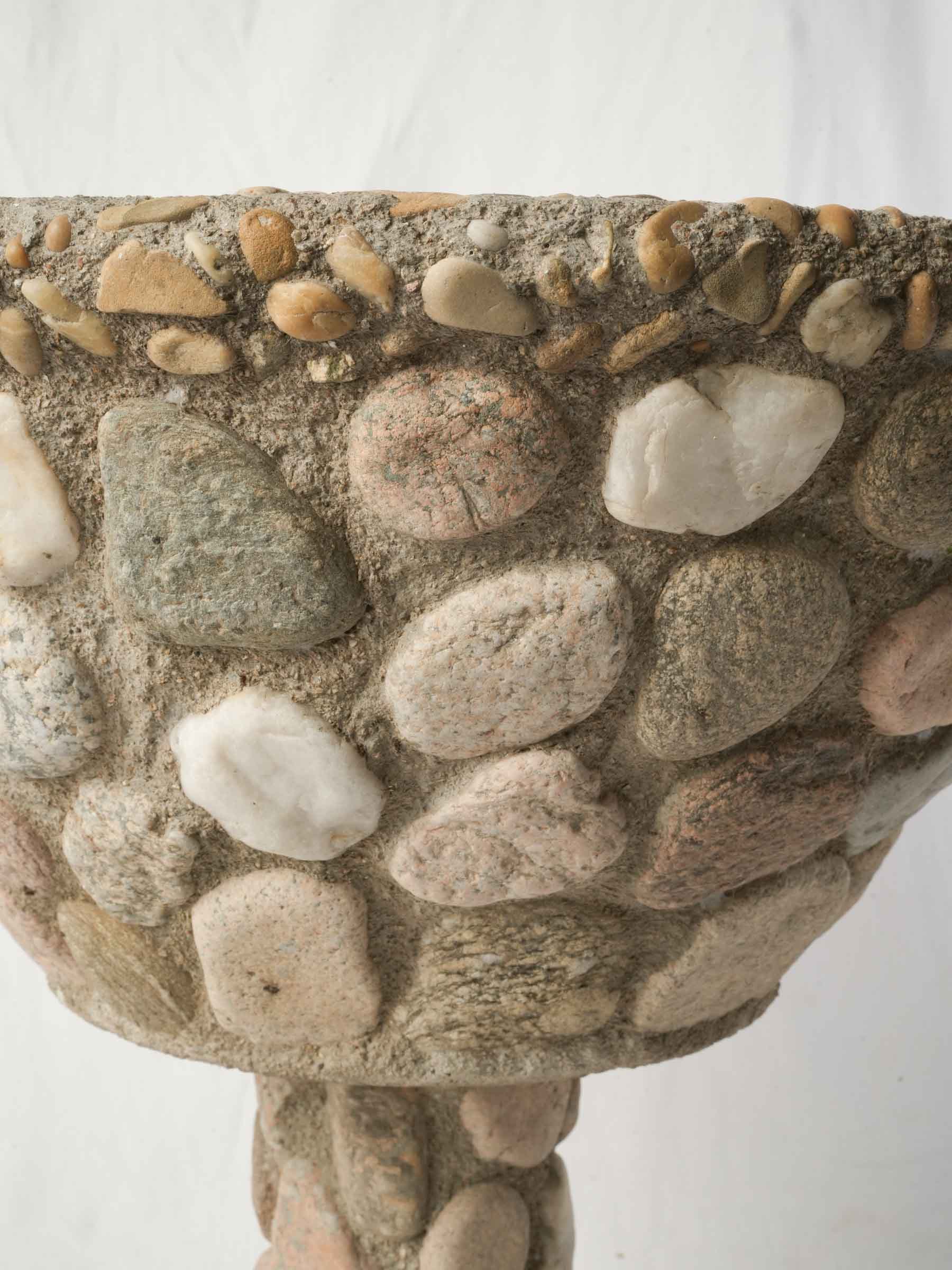 Weathered rustic stone jardinière