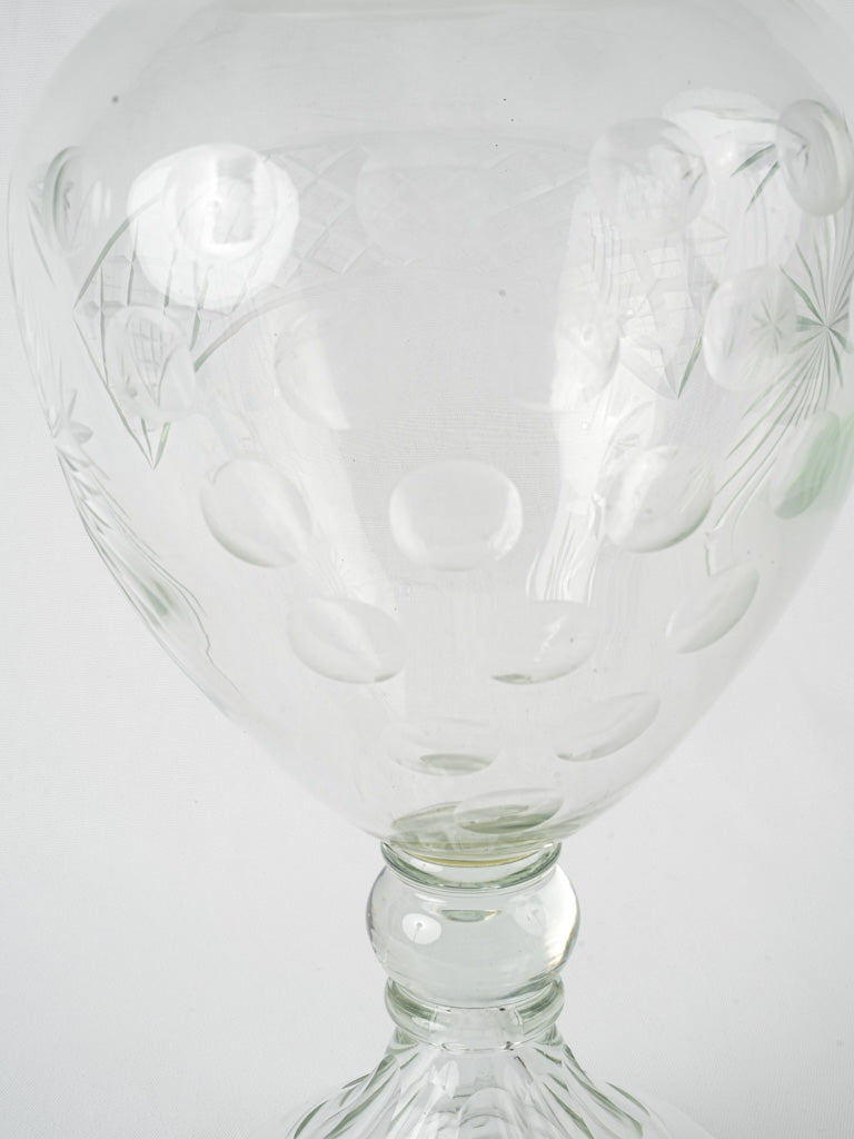 Vintage blown glass lidded jar