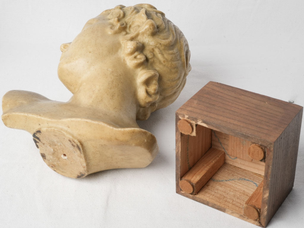 Early 20th Century French Wax Bust Of A Young Man - 17¾"