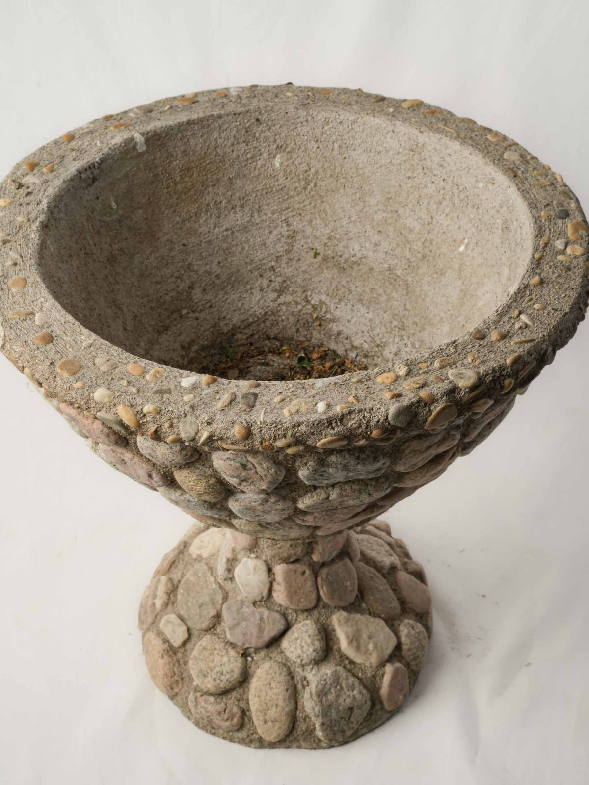 Textured concrete jardinière pedestal