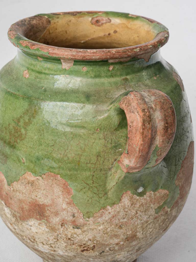 Decorative antique earthenware pot