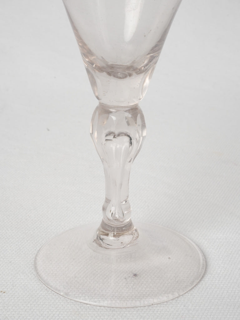 Delicate engraved 19th-century liqueur glass
