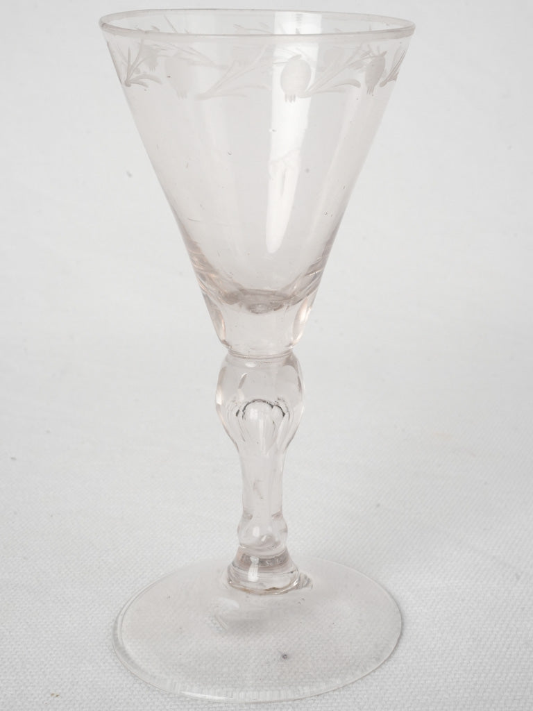 Elegant vintage petite wine glass
