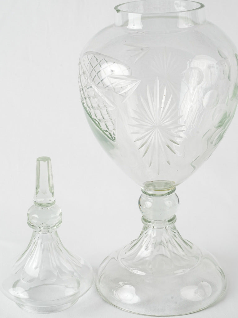 Ornate 19th-century glass candy jar