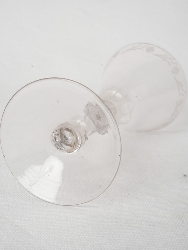 Stylish floral adorned liqueur glass