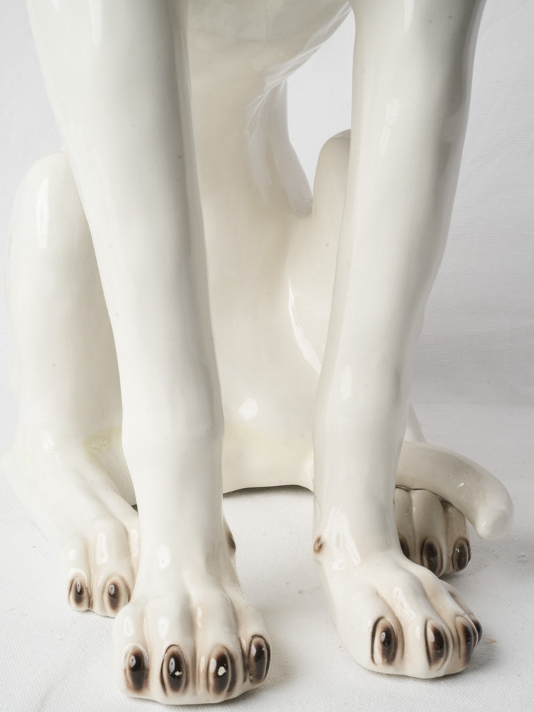 Chic glossy life-size dog ornament
