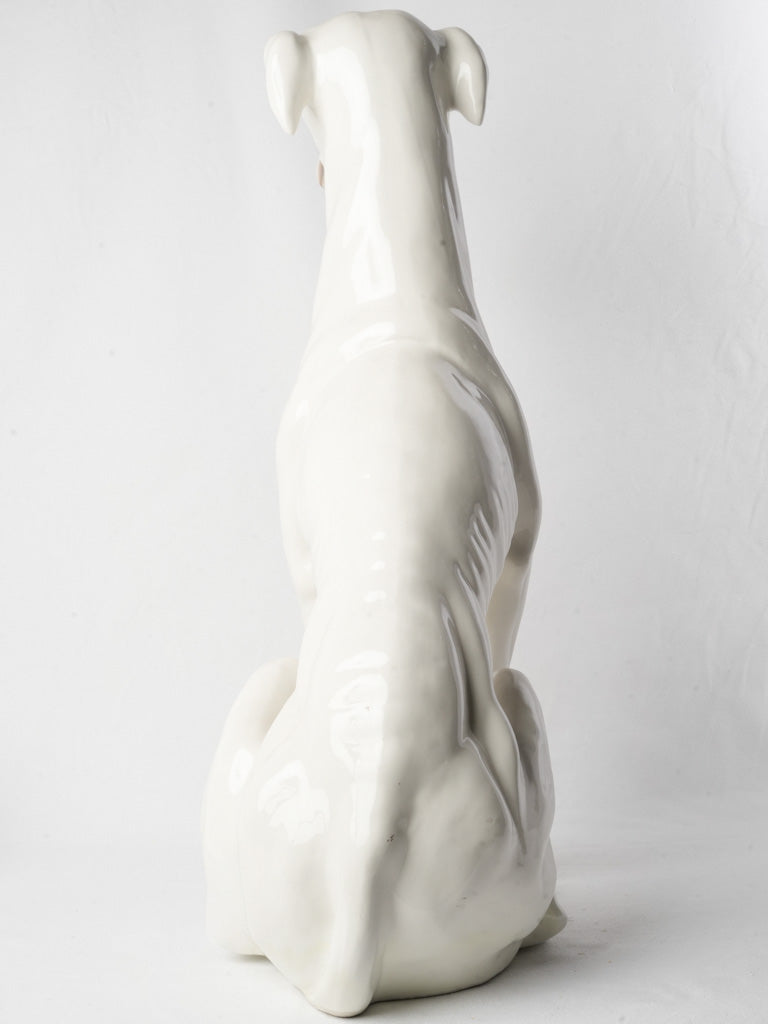 Artisanal hand-crafted ceramic greyhound