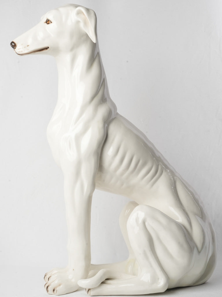 Detailed vintage greyhound sculpture