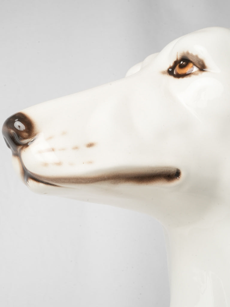 Glossy elegant greyhound figure